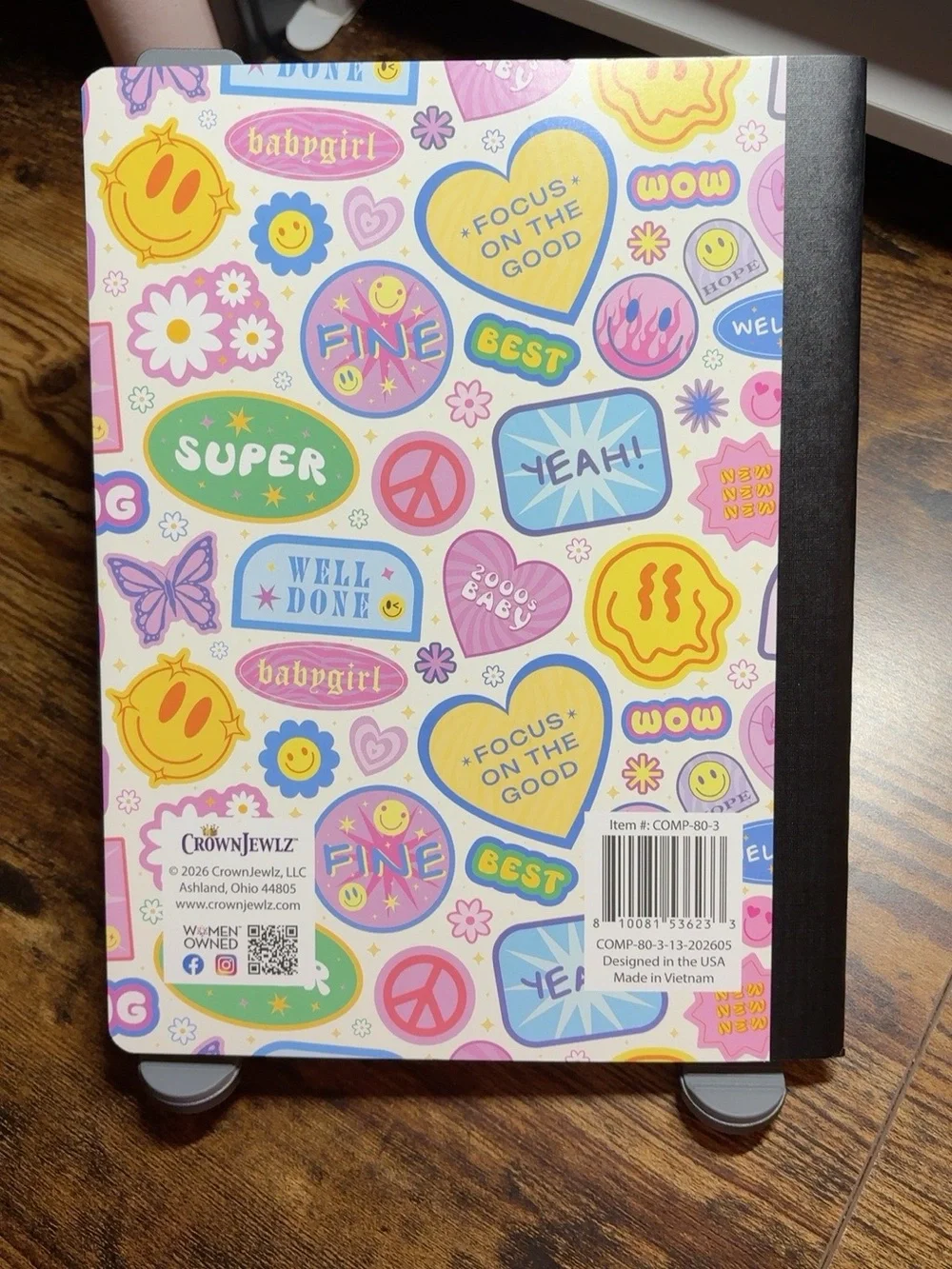 Decorative Sticker-Style Y2K Positive Composition Notebook 100 Pages